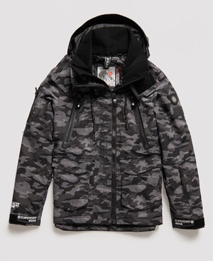 Superdry Ultimate Snow Rescue Férfi Kabát Fekete/Camo | XDVCT5174